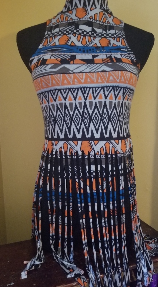 Aztech Crop Fringe Top size small